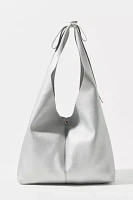 Kimchi Blue Bow Faux Leather Slouchy Hobo Bag