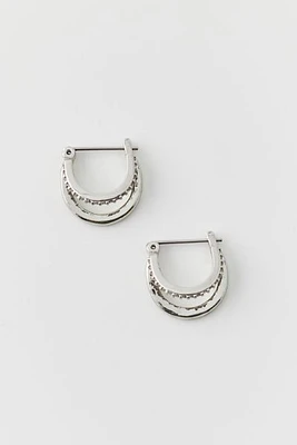 14k Gold Plated Double Hoop Earring