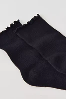 Lettuce-Edge Ribbed Sock