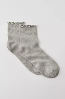 Lettuce-Edge Ribbed Sock