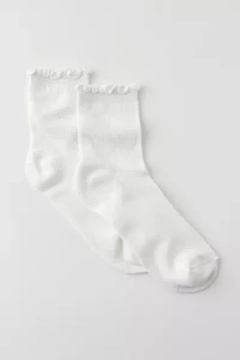 Lettuce-Edge Ribbed Sock