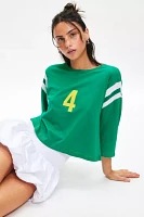 Jaded London Number 4 Graphic 3/4 Sleeve Jersey Tee