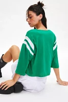 Jaded London Number 4 Graphic 3/4 Sleeve Jersey Tee