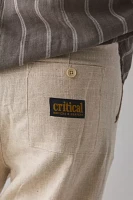 The Critical Slide Society Harrow Linen Pleated Trouser Pant