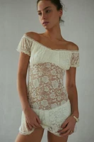 Out From Under Velma Lace Off-The-Shoulder Dress