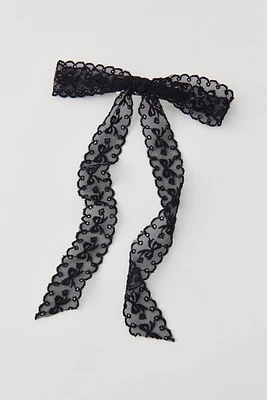 Medium Lace Hair Bow Barrette