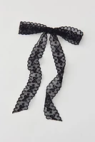 Medium Lace Hair Bow Barrette Set