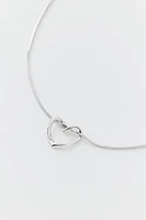 14k Gold Plated Open Heart Necklace