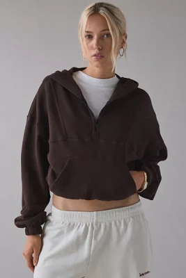 Strut This Reign Half-Zip Cropped Hoodie Sweatshirt