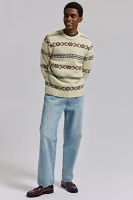 Schott Norwegian Pattern Crew Neck Sweater