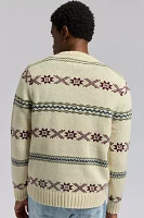 Schott Norwegian Pattern Crew Neck Sweater