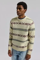 Schott Norwegian Pattern Crew Neck Sweater