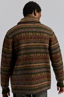 Schott Fair Isle Wool Blend Cardigan