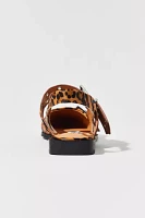 Steve Madden Graya Leopard Print Calf Hair Buckle Flat