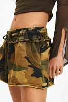 Jaded London Monster Camo Print Sweat Short