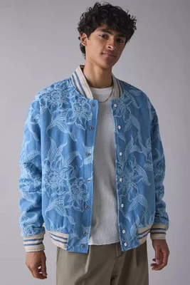 Mouty Floral Denim Bomber Jacket