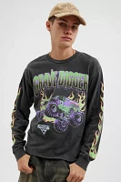 Grave Digger Monster Truck Cropped Long Sleeve Graphic Tee