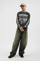 Grave Digger Monster Truck Cropped Long Sleeve Graphic Tee