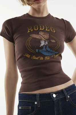Rodeo Studded Graphic Baby Tee