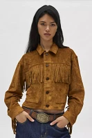 BDG Jessie Faux Suede Fringe Jacket