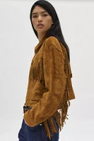 BDG Jessie Faux Suede Fringe Jacket