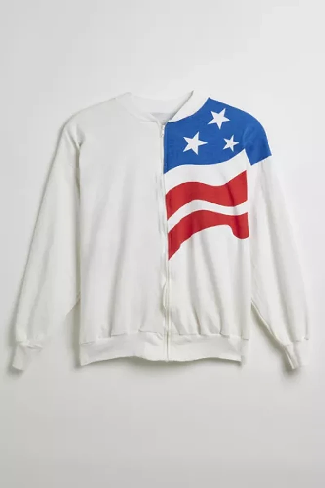 Vintage Flag Zip Sweater