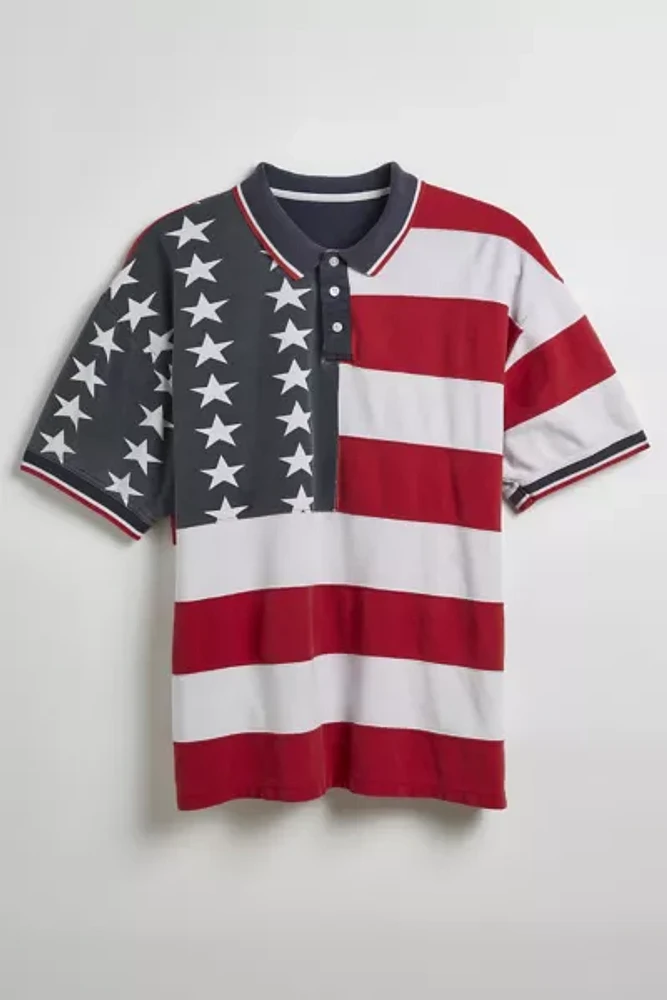 Vintage Faded Flag Polo Shirt