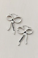 Sweetheart Bow Hoop Earring