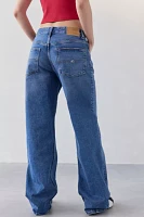 Tommy Jeans Mia Embellished Mid-Rise Relaxed Straight Jean