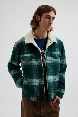 Levi’s® Type 3 Plaid Fleece-Lined Trucker Jacket