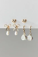 Teacups & Bows Earring Set