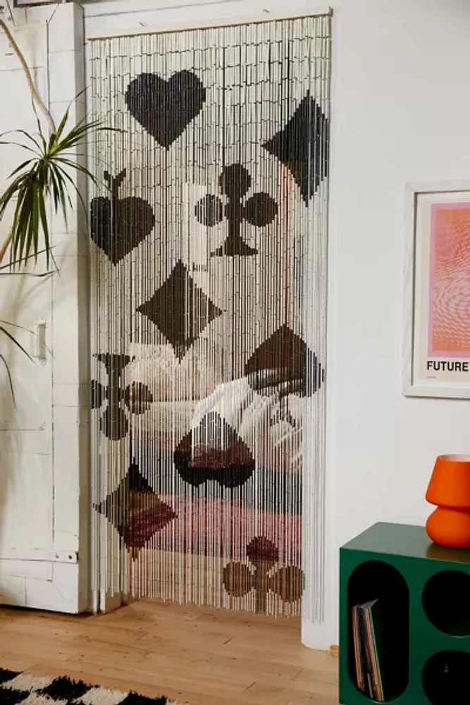 Playing Card Bamboo Beaded Curtain