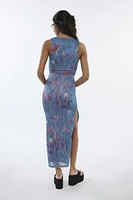 Motel Flo Lumen Mesh Midi Dress