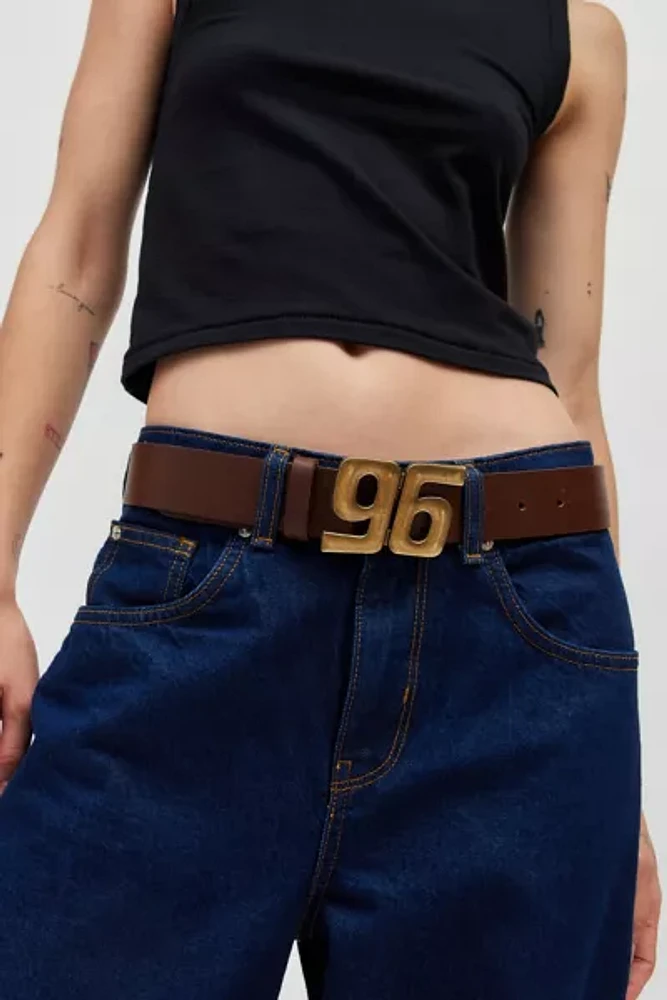 Number Moto Leather Belt