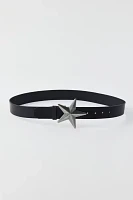 Star Buckle Leather Belt