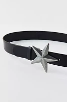 Star Buckle Leather Belt