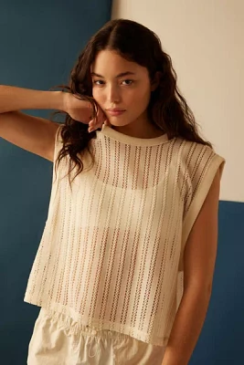 Champion UO Exclusive Open Crochet Crew Neck Tank Top