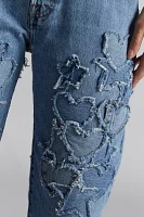 Urban Renewal Remade Heart & Star Applique Jean