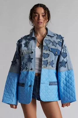 Urban Renewal Remade Spliced Denim & Quilted Jacket