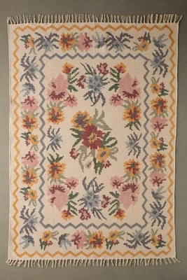 Cottage Floral Brushed Rug