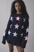 Tommy Jeans Star Distressed Knit Sweater