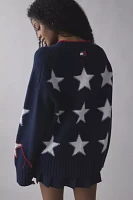 Tommy Jeans Star Distressed Knit Sweater