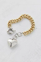 Metal Heart Chain Bracelet