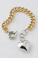 Metal Heart Chain Bracelet