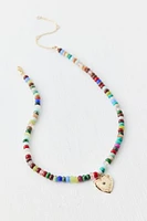 Marley Locket Genuine Stone Beaded Necklace