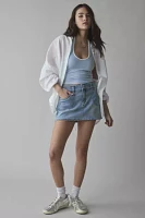 Abrand Willa 99 Low Rise Denim Micro Skirt