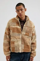 BDG Patchwork Fleece Zip Jacket