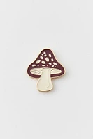 Mushroom Enameled Pin