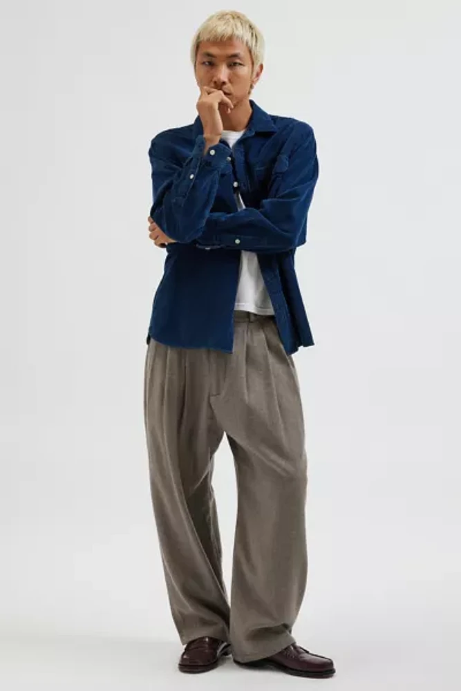 Monitaly Triple Tuck Wide Leg Trouser Pant
