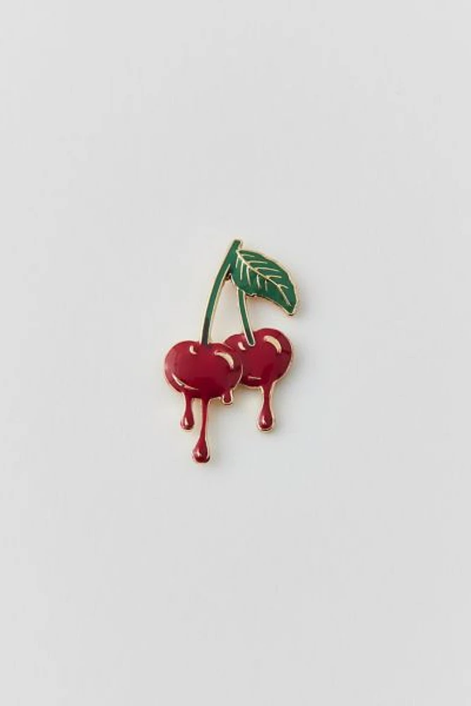 Dripping Cherry Enameled Pin